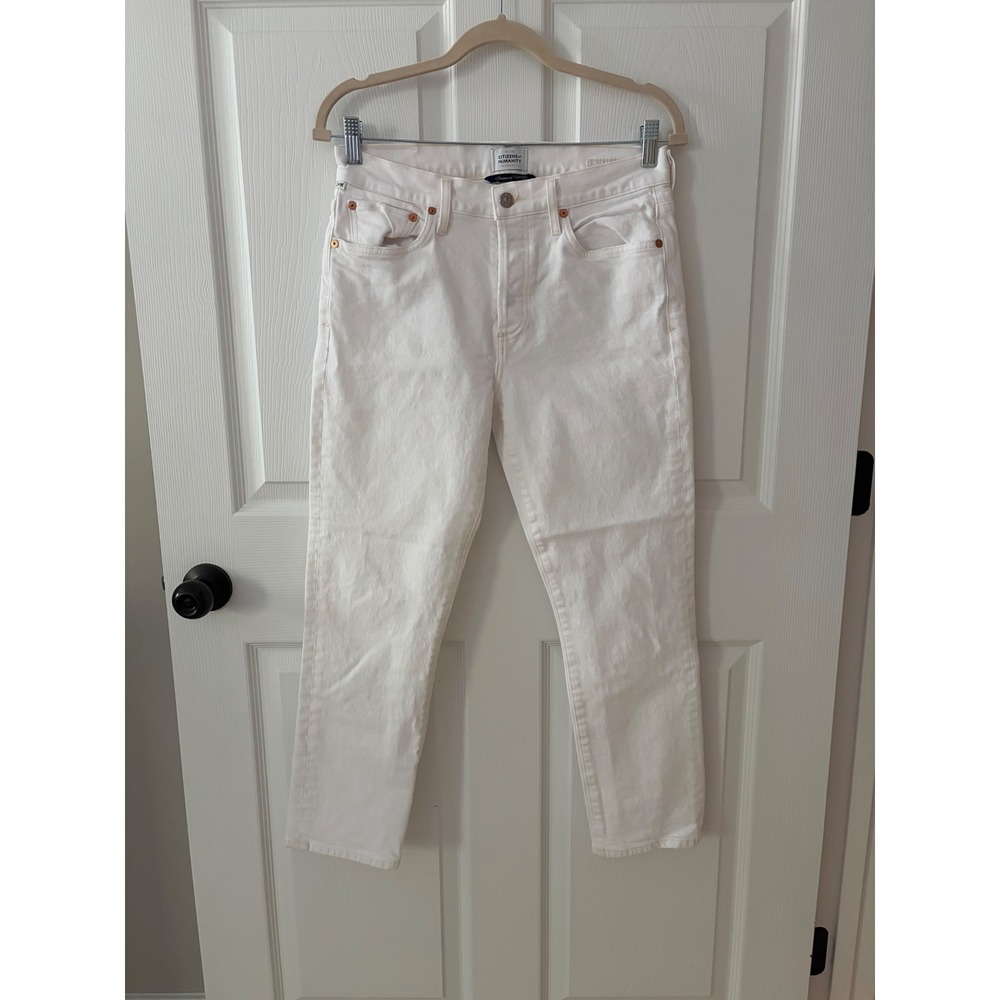 Citizens of Humanity Emerson Slim Boyfriend White Jeans 1737B-1377 Size 26